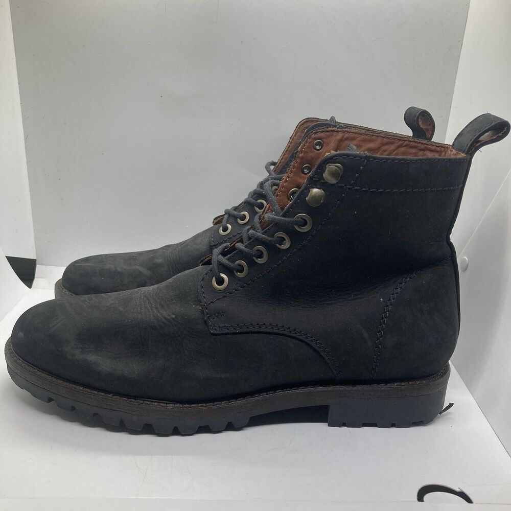 Patina London Leather Boots Mens Size 11 Black